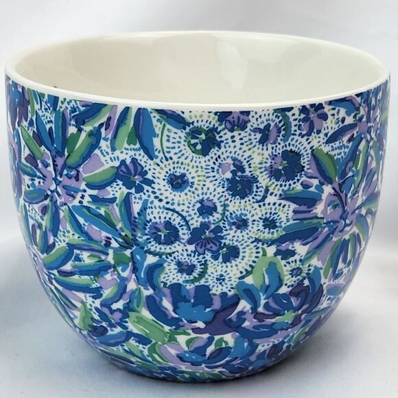 🔺️Lily Pulitzer Blue & Purple "High Maintenance" Ceramic 12oz Teacup - Picture 7 of 13